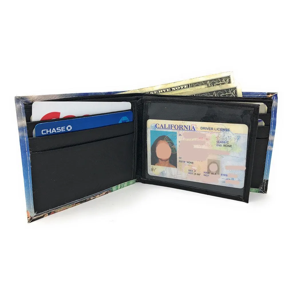 100 LOT Printed Designs Bifold Wallets In Gift Box Cash Card Id Slots Mens Womens Youth Wholesale