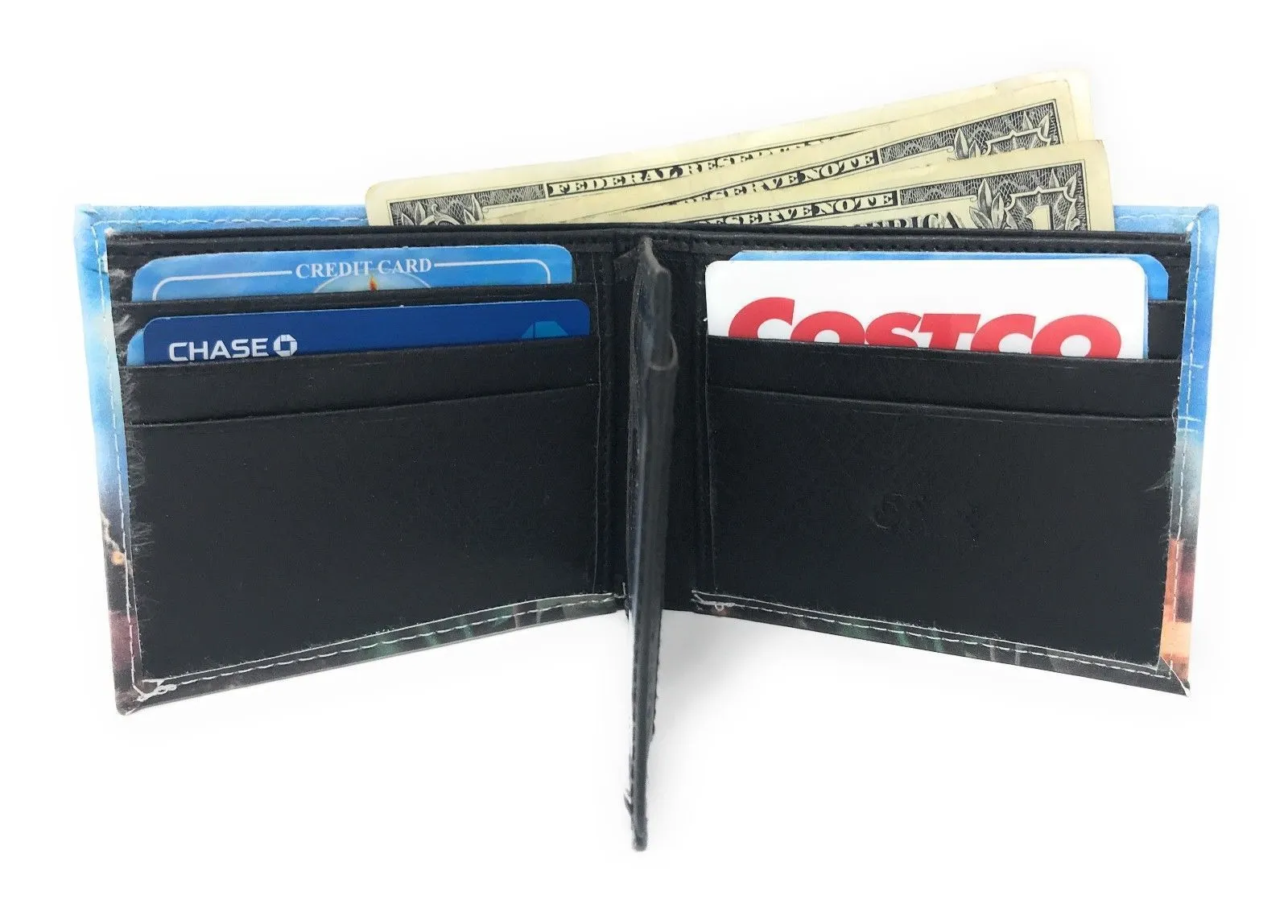 100 LOT Printed Designs Bifold Wallets In Gift Box Cash Card Id Slots Mens Womens Youth Wholesale