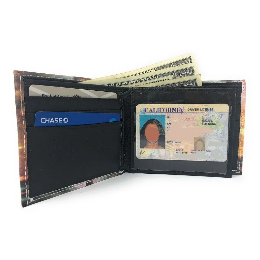 100 LOT Printed Designs Bifold Wallets In Gift Box Cash Card Id Slots Mens Womens Youth Wholesale