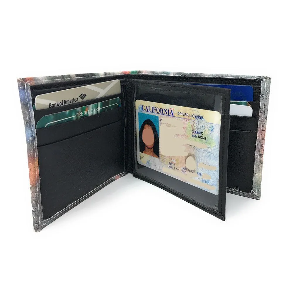100 LOT Printed Designs Bifold Wallets In Gift Box Cash Card Id Slots Mens Womens Youth Wholesale