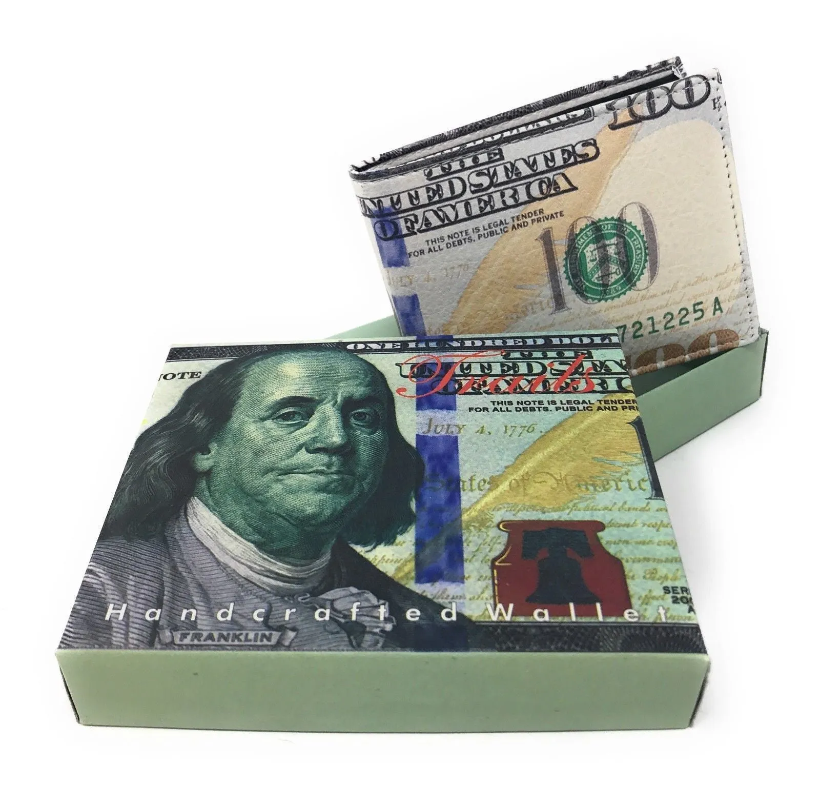 100 LOT Printed Designs Bifold Wallets In Gift Box Cash Card Id Slots Mens Womens Youth Wholesale