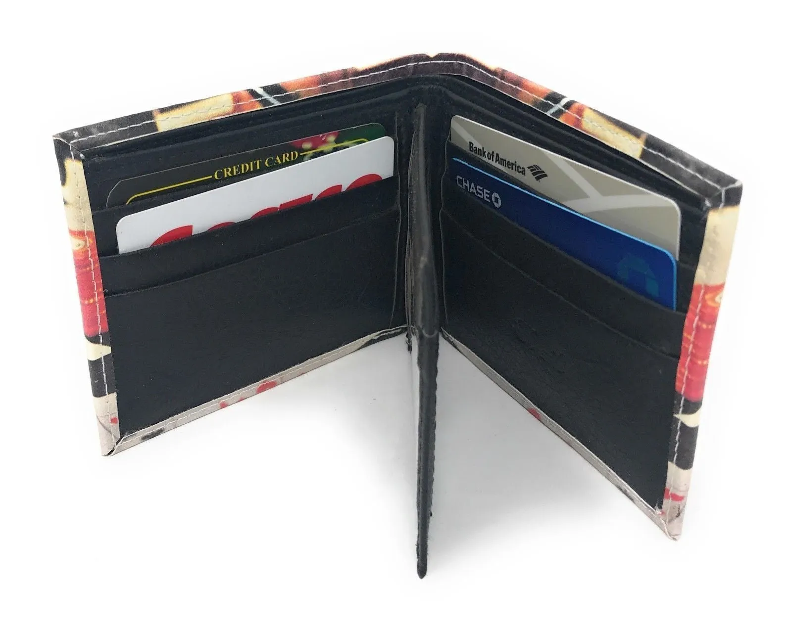 100 LOT Printed Designs Bifold Wallets In Gift Box Cash Card Id Slots Mens Womens Youth Wholesale