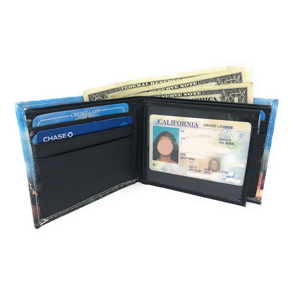 100 LOT Printed Designs Bifold Wallets In Gift Box Cash Card Id Slots Mens Womens Youth Wholesale