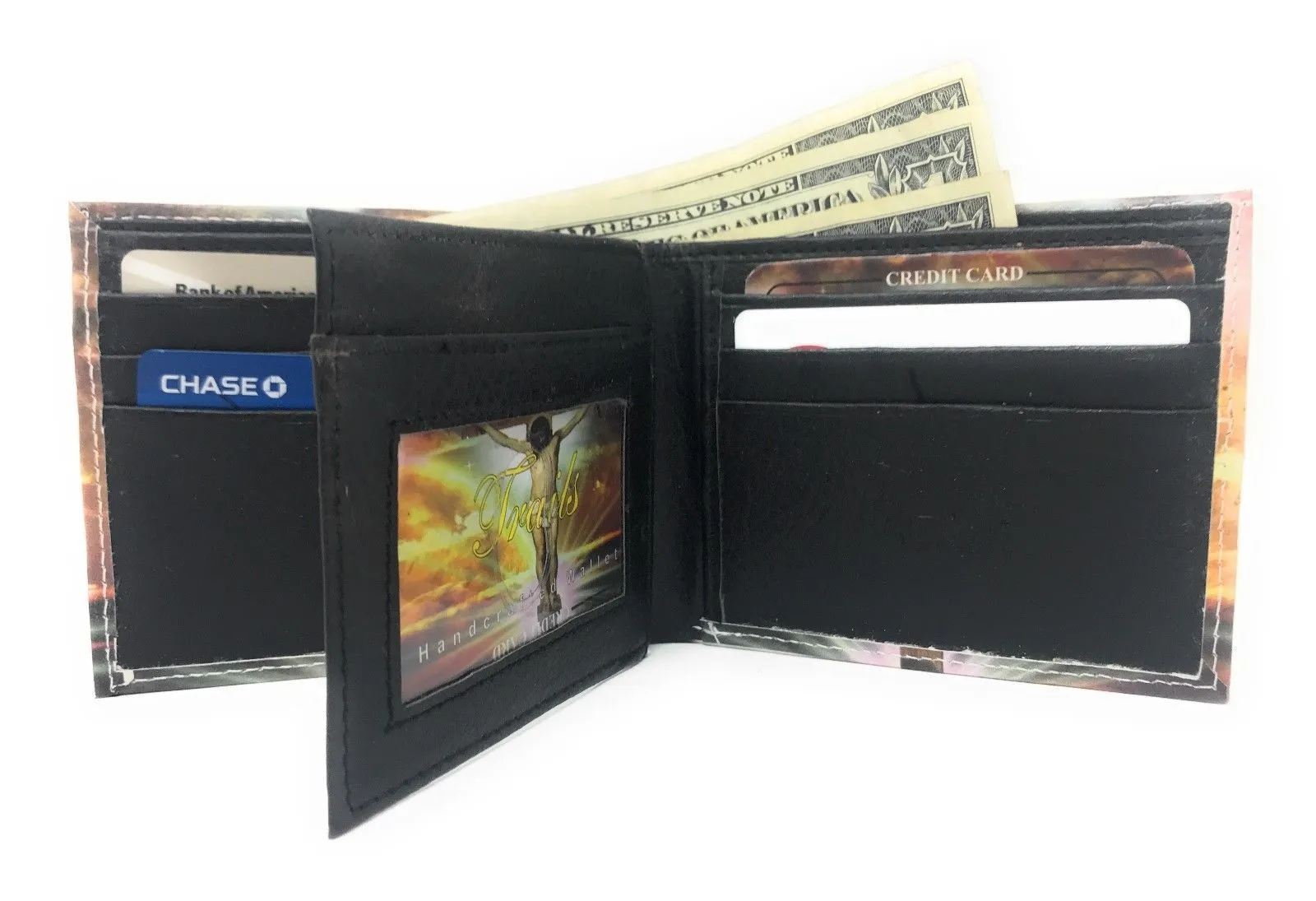 100 LOT Printed Designs Bifold Wallets In Gift Box Cash Card Id Slots Mens Womens Youth Wholesale