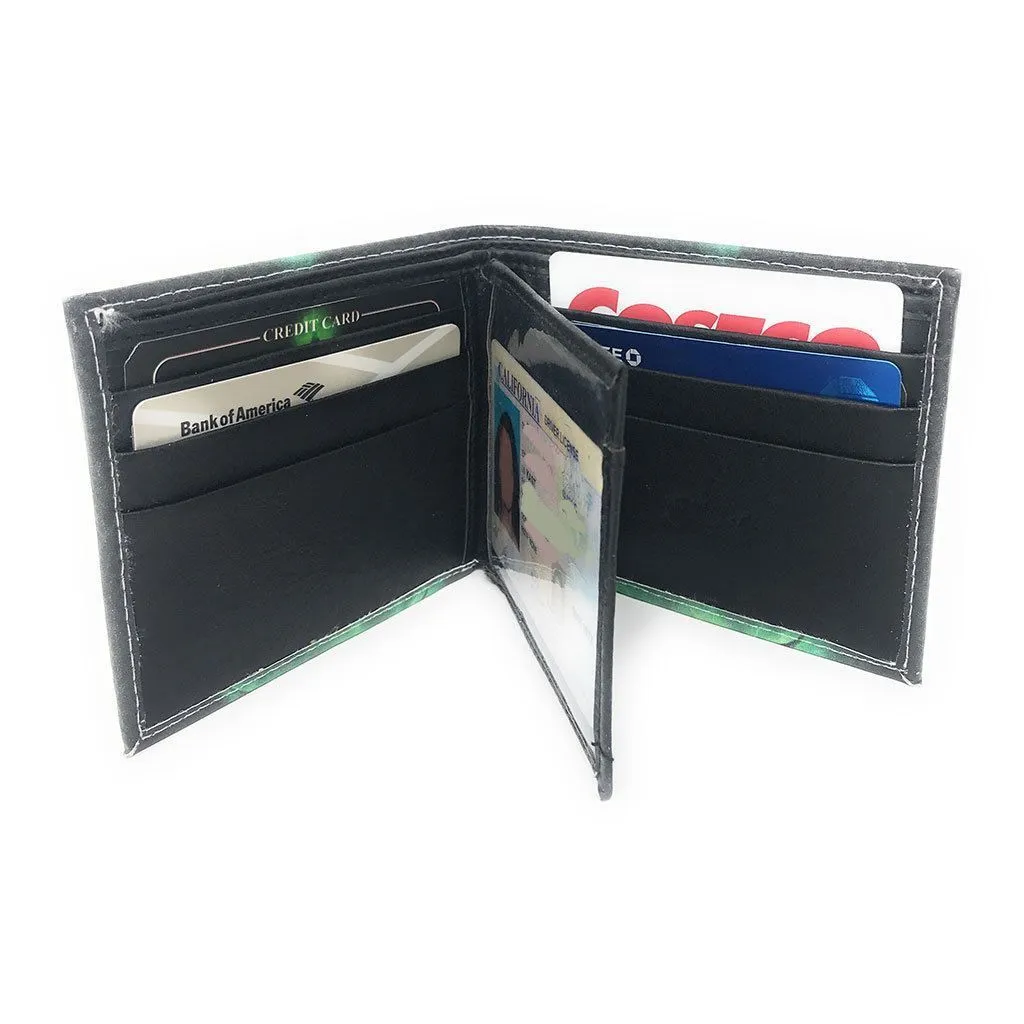 100 LOT Printed Designs Bifold Wallets In Gift Box Cash Card Id Slots Mens Womens Youth Wholesale