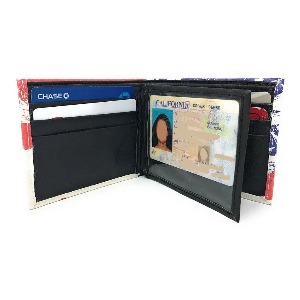 100 LOT Printed Designs Bifold Wallets In Gift Box Cash Card Id Slots Mens Womens Youth Wholesale