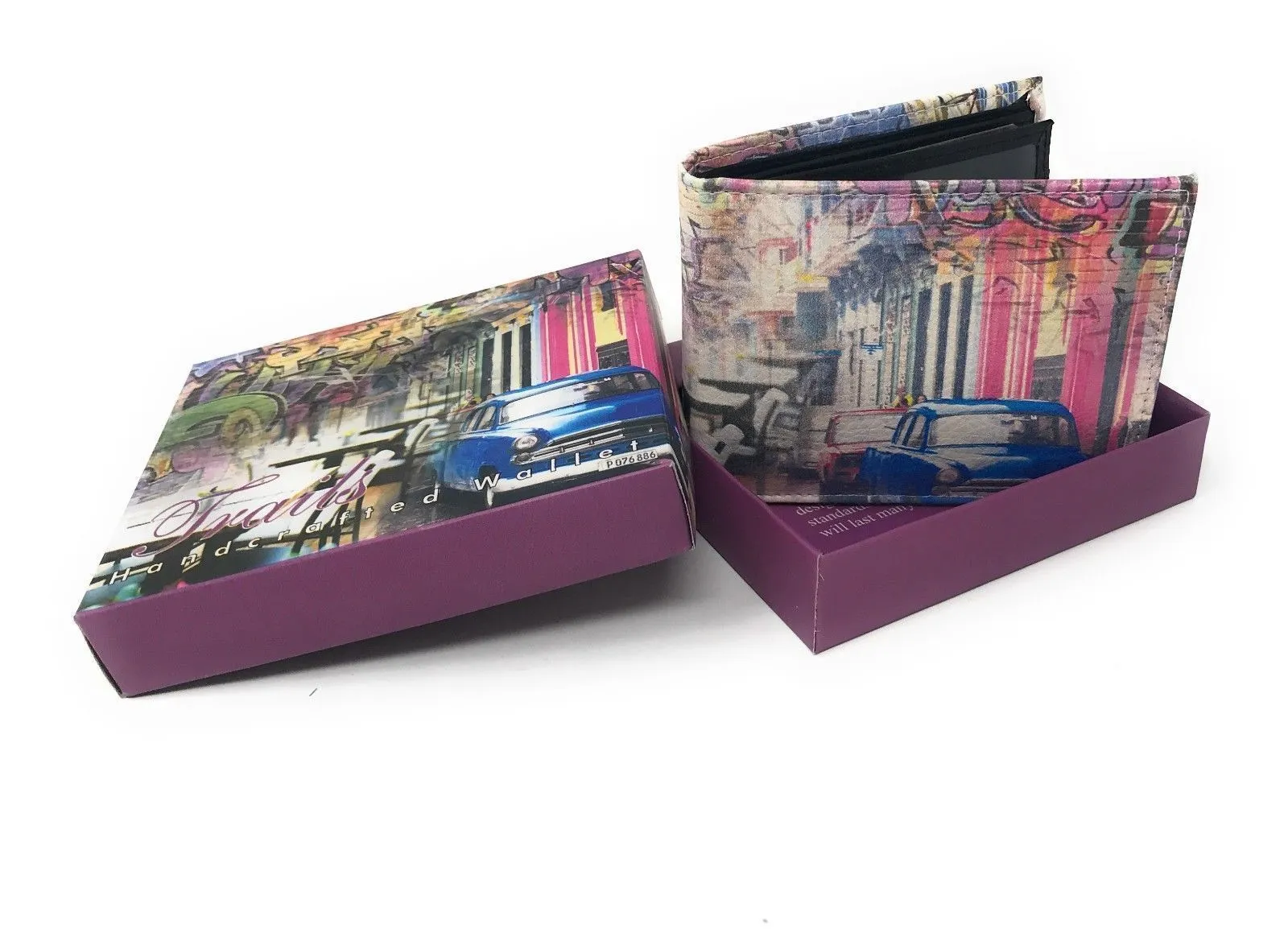 100 LOT Printed Designs Bifold Wallets In Gift Box Cash Card Id Slots Mens Womens Youth Wholesale