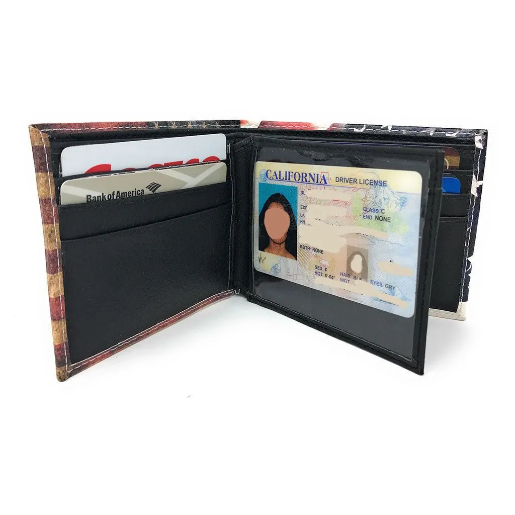 100 LOT Printed Designs Bifold Wallets In Gift Box Cash Card Id Slots Mens Womens Youth Wholesale