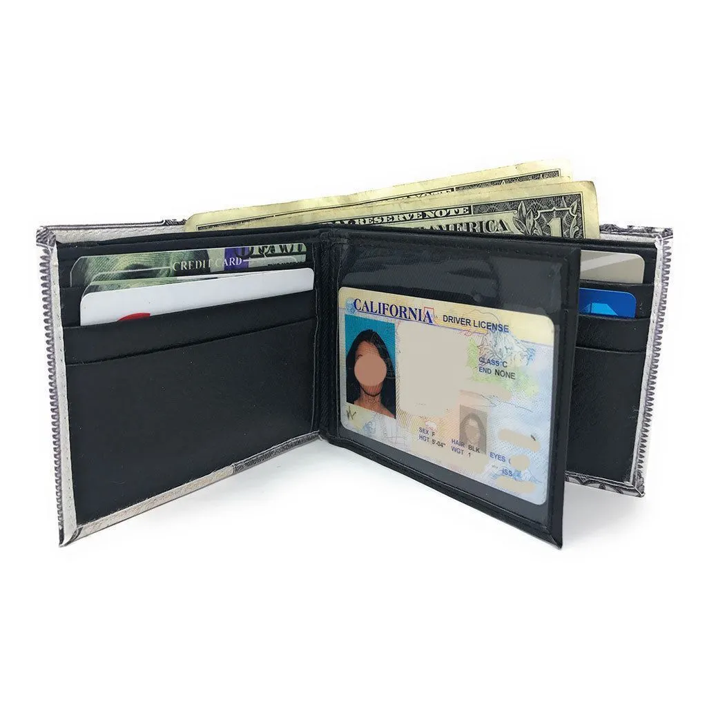 100 LOT Printed Designs Bifold Wallets In Gift Box Cash Card Id Slots Mens Womens Youth Wholesale