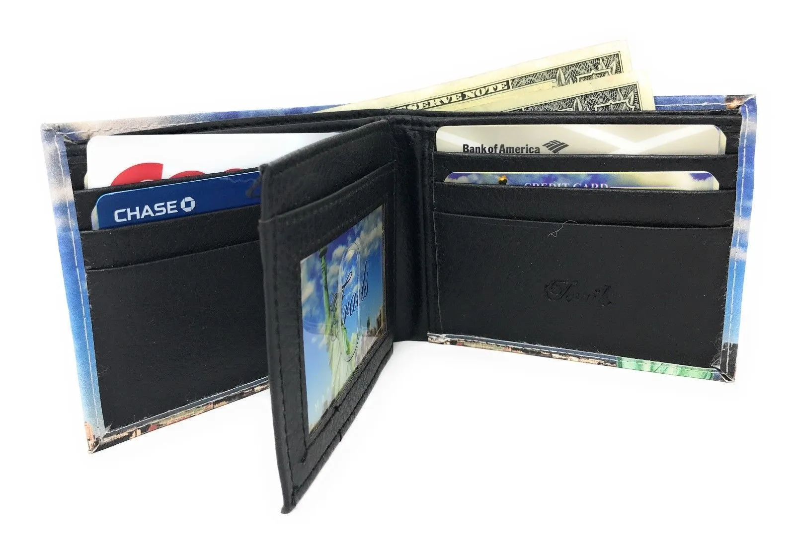 100 LOT Printed Designs Bifold Wallets In Gift Box Cash Card Id Slots Mens Womens Youth Wholesale