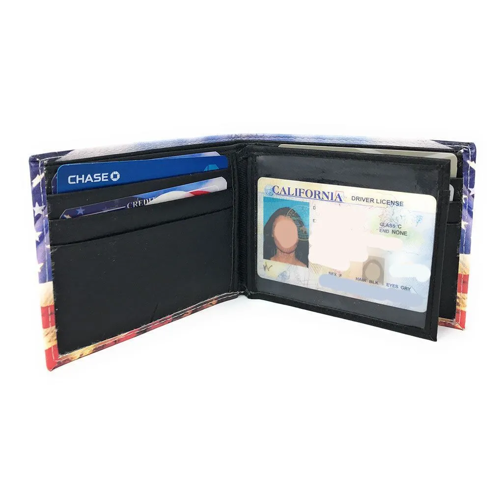 100 LOT Printed Designs Bifold Wallets In Gift Box Cash Card Id Slots Mens Womens Youth Wholesale