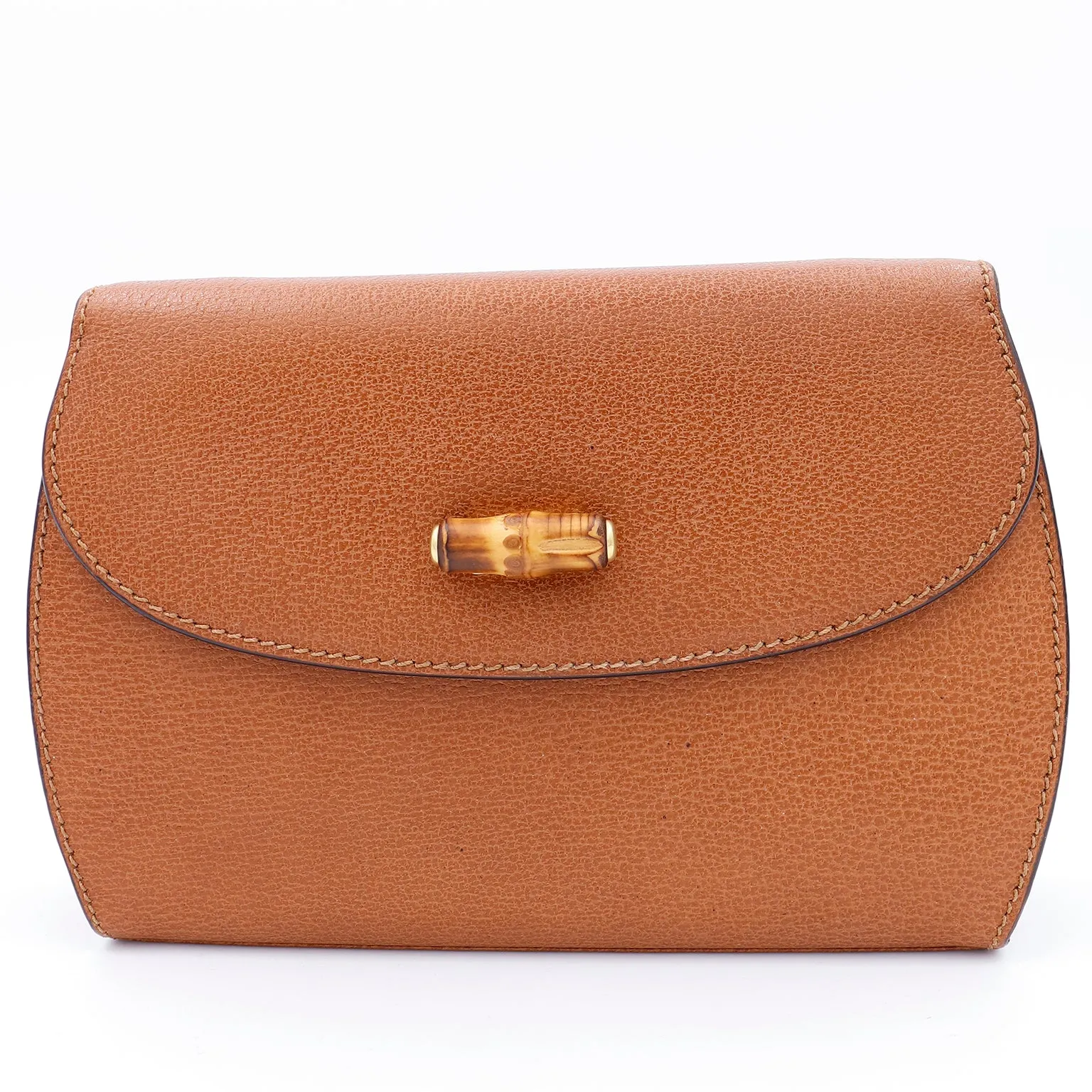 1980s Gucci Caramel Brown Leather Crossbody Shoulder Bag