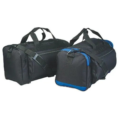 19" Medium Size Two-Tone Duffle Bag w/ Protruding Pocket