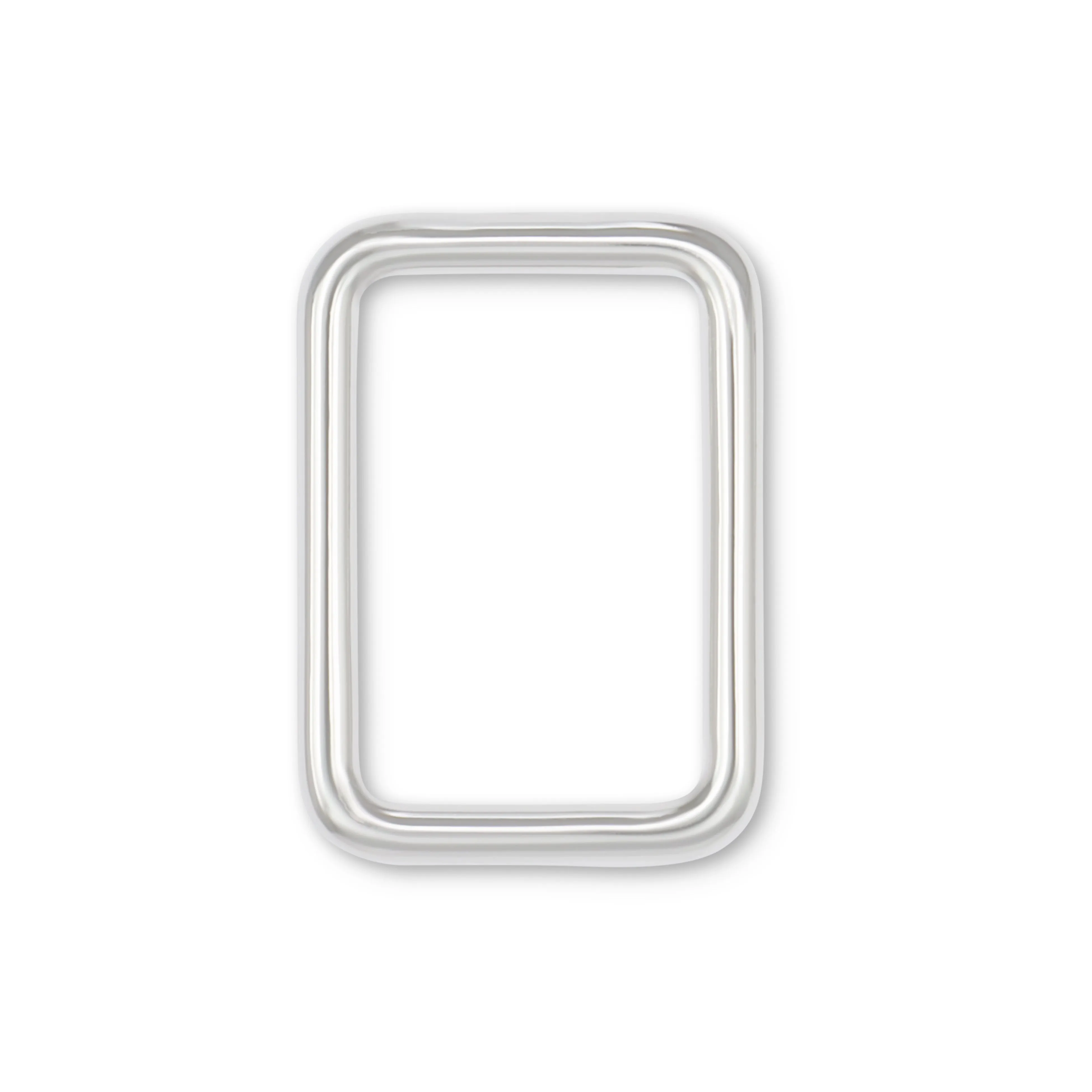 1" Rectangle Rings, Nickel, 2 pc