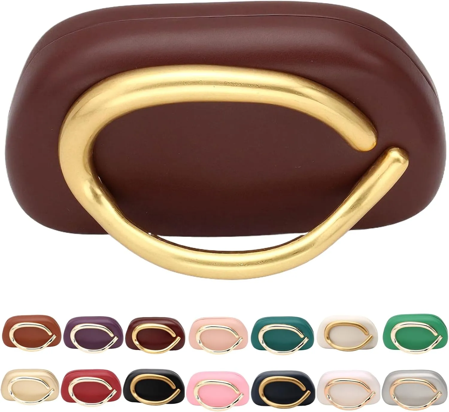 2025 Clutch Purses for Women, Small Leather Handbags with Detachable Chain Strap, Trendy Evening Bags for Weddings & Parties