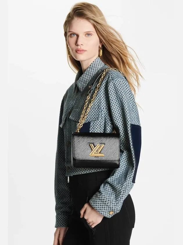 24 Years Women s Twist PM Chain Mini Bag Cross Black Gold 21119