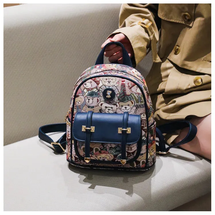 24*23*12cm Bear Luxury Women's hand Bag Designer Crossbody Shoulder Purses Handbag Women Clutch Travel Tote Bag