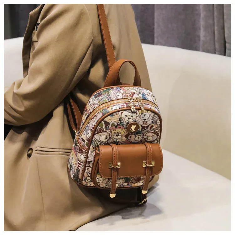 24*23*12cm Bear Luxury Women's hand Bag Designer Crossbody Shoulder Purses Handbag Women Clutch Travel Tote Bag