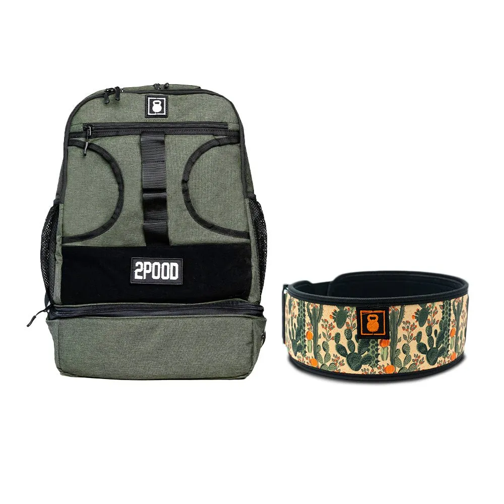 4" Prickly Pear Belt & Backpack 3.0 Bundle