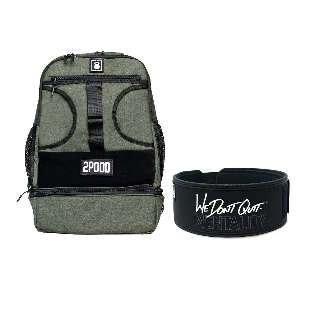 4" We Don't Quit by Craig Richey Belt & Backpack 3.0 Bundle