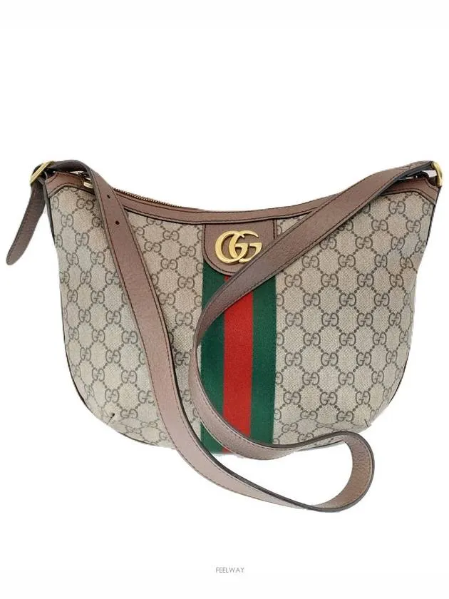 598125 Ophidia GG Supreme Canvas Harpymoon Hobo Small Shoulder Bag