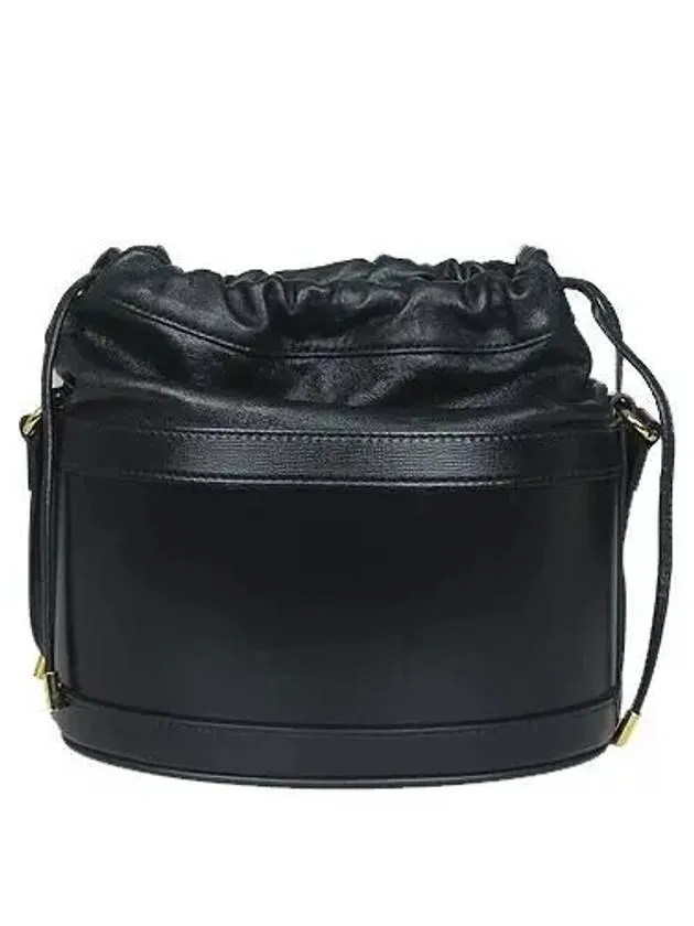 602118 Black leather 1955 Horsebit bucket shoulder bag and crossbag