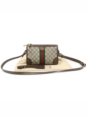 752581 GG Supreme Canvas WEB Gold Ophidia Messenger Clutch Cross Bag