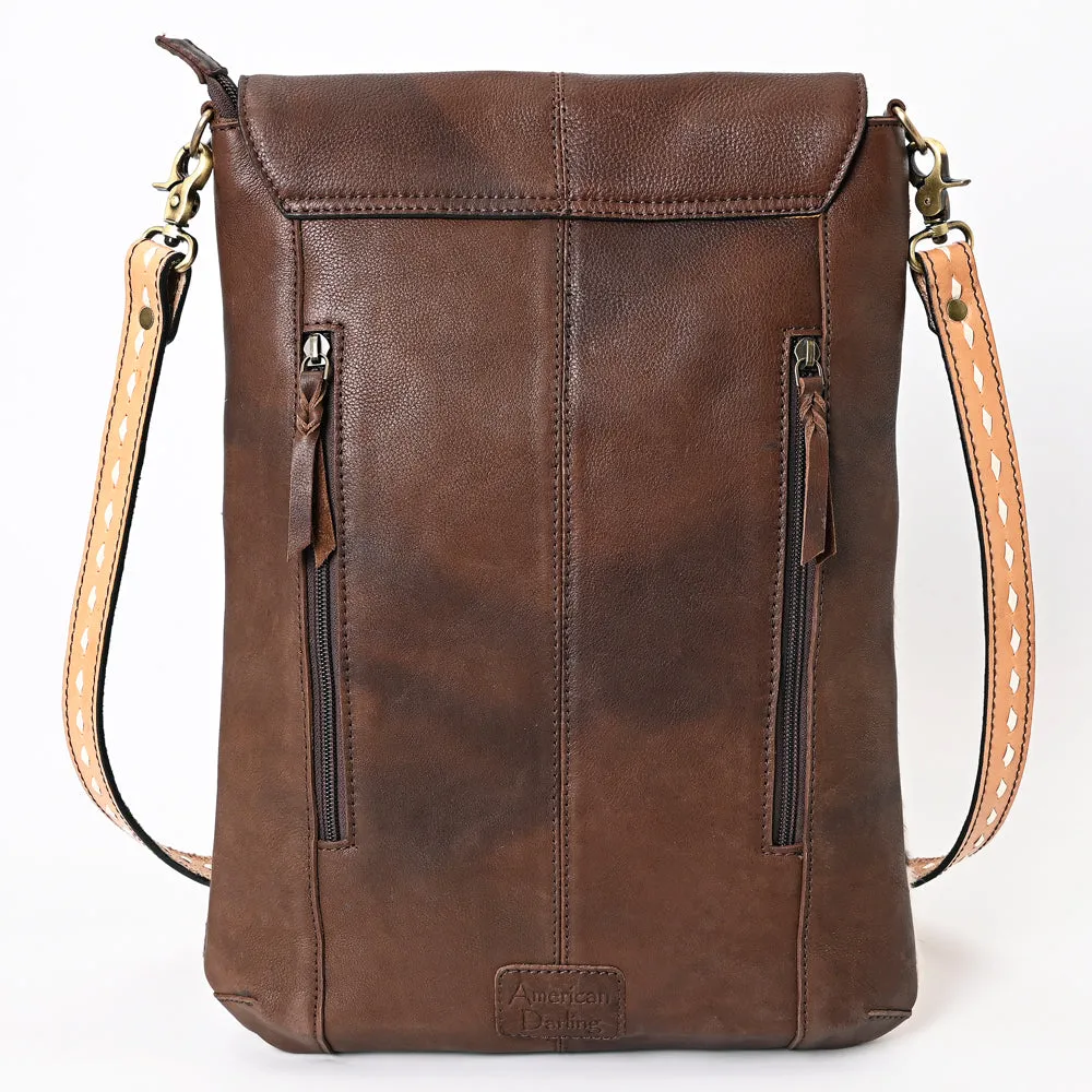 ADBGA392 American Darling Hand Tooled Hair On Genuine Leather Women Bag Western Handbag Purse