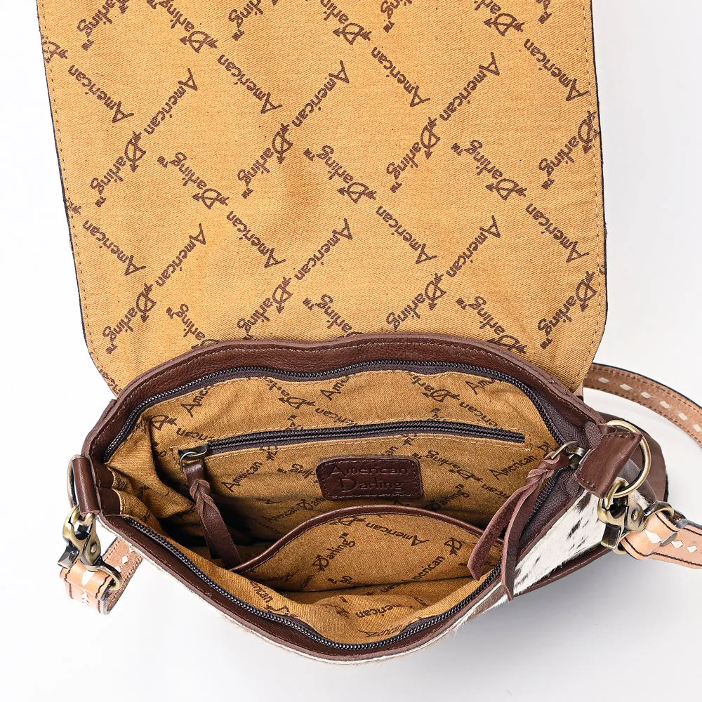 ADBGA392 American Darling Hand Tooled Hair On Genuine Leather Women Bag Western Handbag Purse