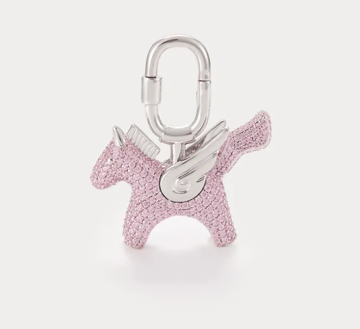 Aelysee Rodeo Pegase Sparkle Silver Pink Zircon  AVL1483
