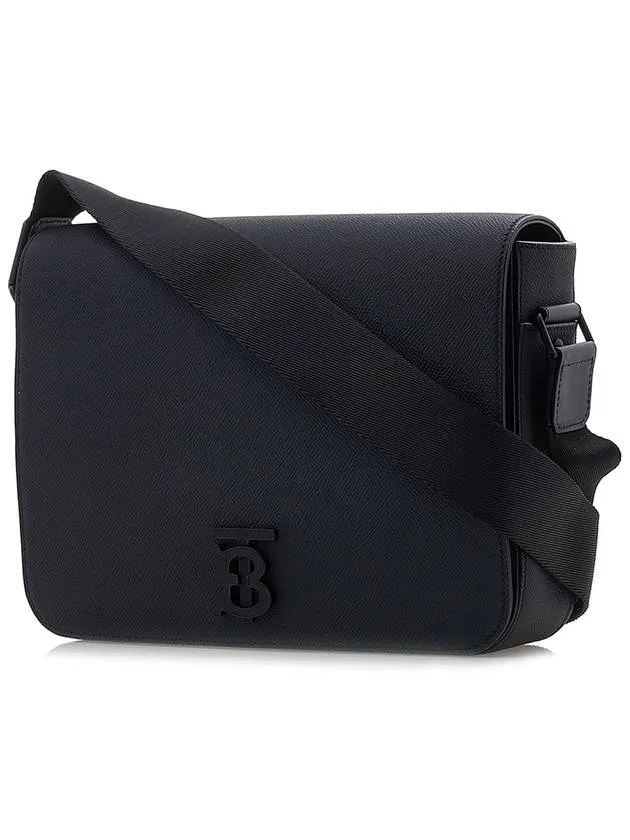 Alfred Leather Small Messenger Bag Black