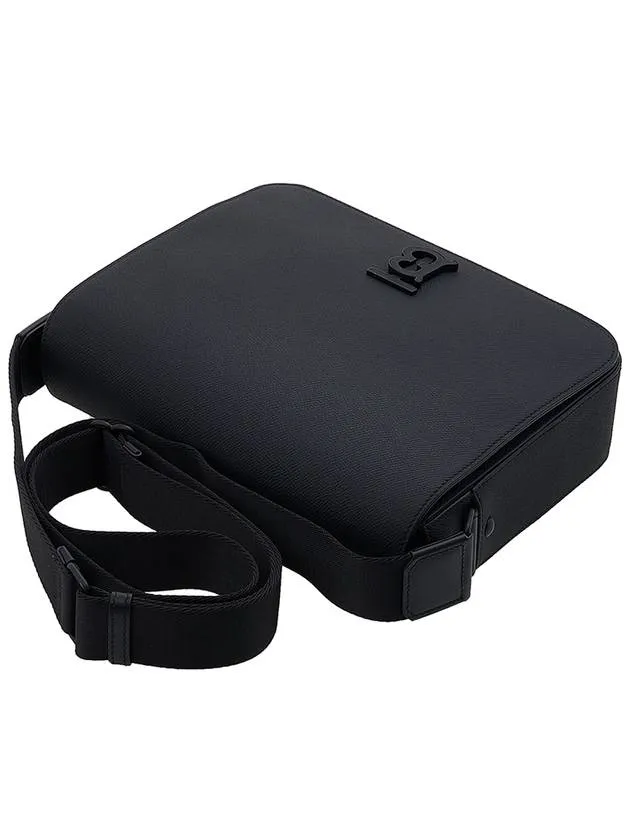 Alfred Leather Small Messenger Bag Black