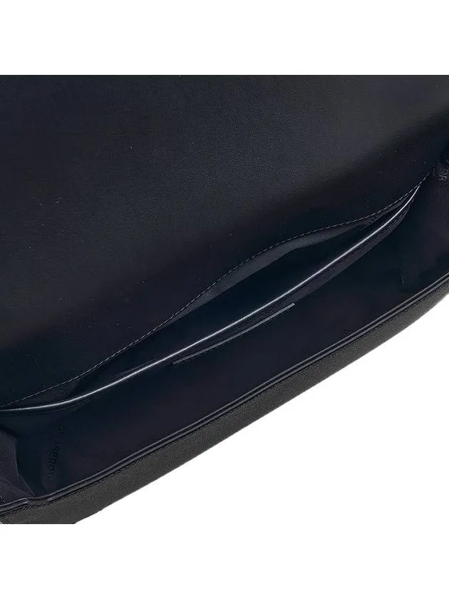 Alfred Leather Small Messenger Bag Black