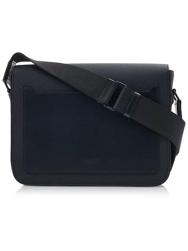 Alfred Leather Small Messenger Bag Black