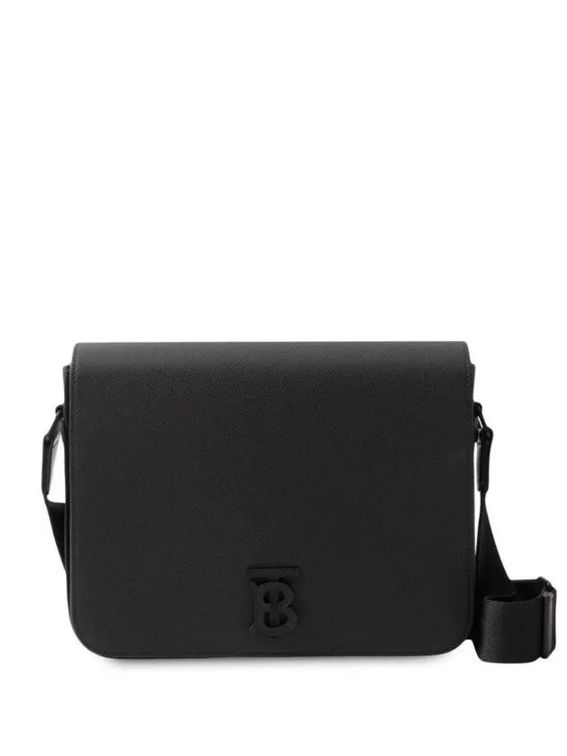 Alfred Leather Small Messenger Bag Black