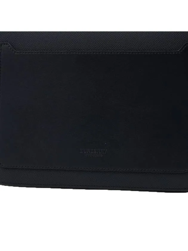 Alfred Leather Small Messenger Bag Black