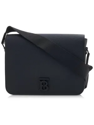 Alfred Leather Small Messenger Bag Black