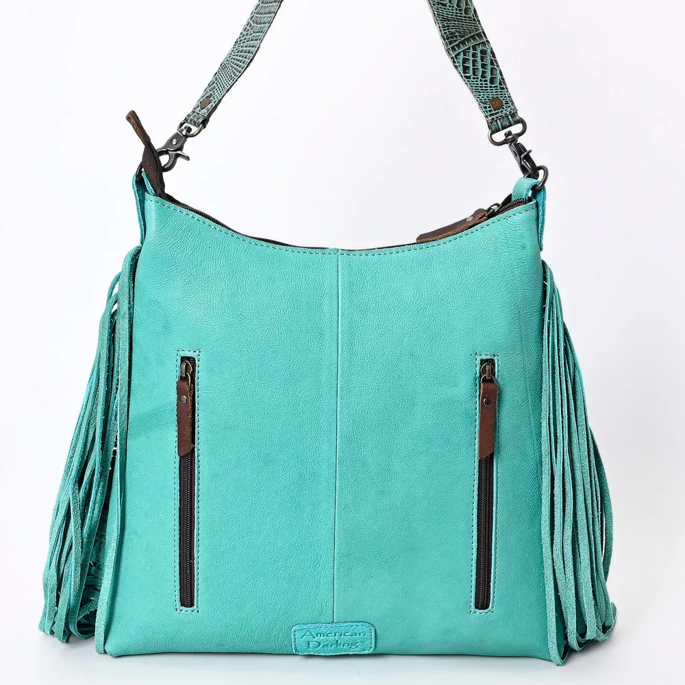 American Darling ADBG1175 Hobo Hobo Crocodile Embossed Genuine Leather Women Bag Western Handbag Purse
