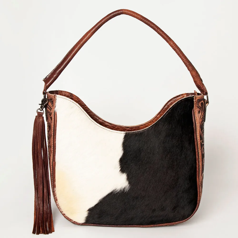 American Darling ADBG928 Hobo Hand Tooled Hair-On Genuine Leather Women Bag Western Handbag Purse