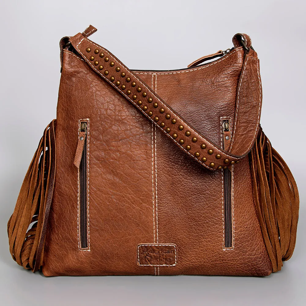 American Darling ADBG980A Hobo Hand Tooled Hair-On Genuine Leather Women Bag Western Handbag Purse