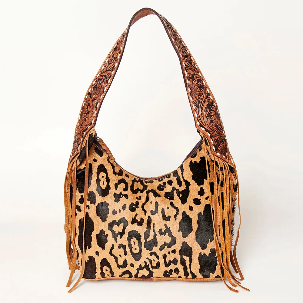 American Darling ADBGA224 Hobo Hand Tooled Hair-On Genuine Leather Women Bag Western Handbag Purse
