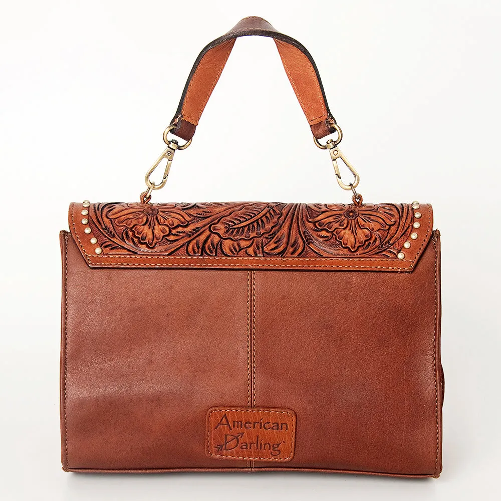 American Darling ADBGI181 Hobo Hand Tooled Hair-On Genuine Leather Women Bag Western Handbag Purse
