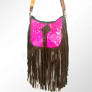 American Darling ADBGZ187PK Hobo Hair On Genuine Leather Women Bag Western Handbag Purse