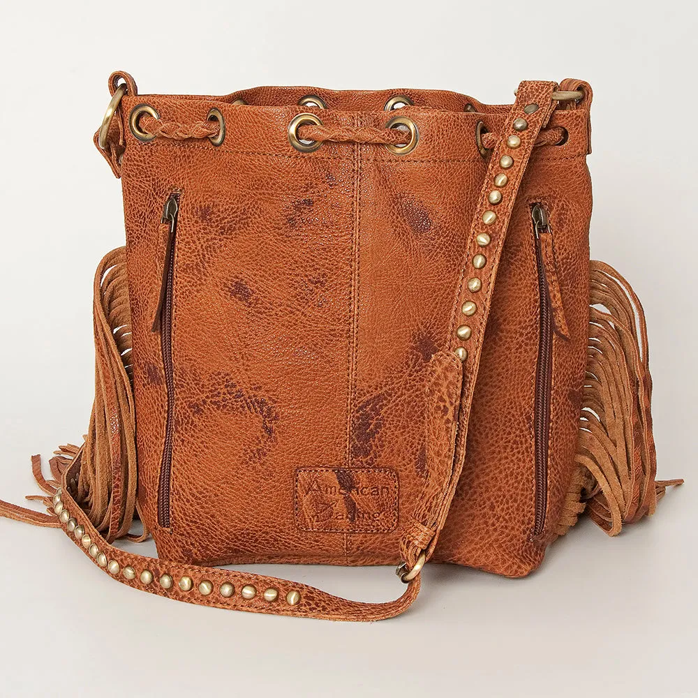 American Darling Bucket Hair On Genuine Leather Women Bag Western Handbag Purse