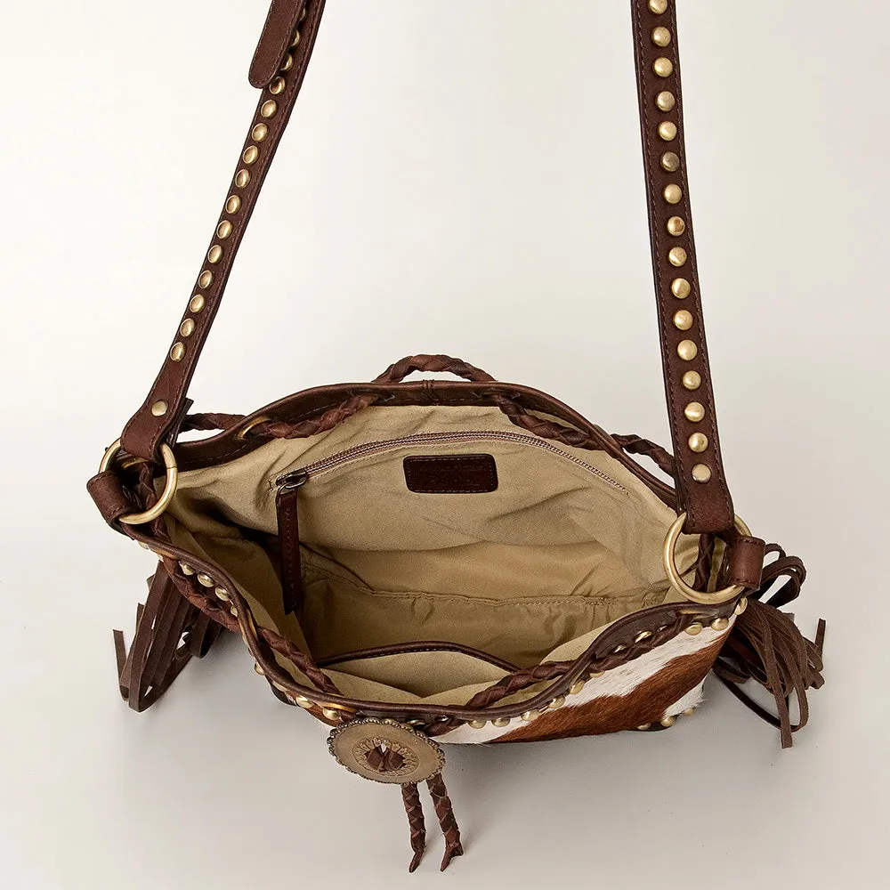 American Darling Bucket Hair On Genuine Leather Women Bag Western Handbag Purse