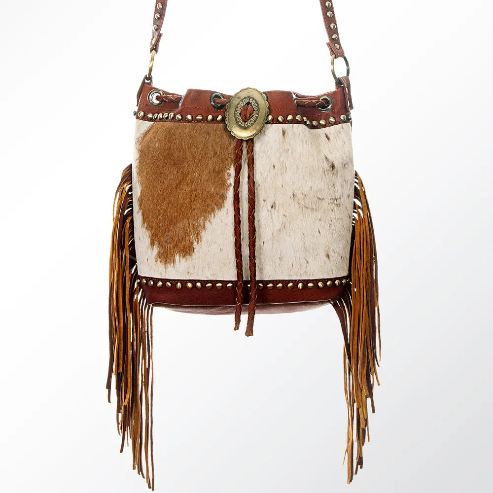 American Darling Bucket Hair On Genuine Leather Women Bag Western Handbag Purse