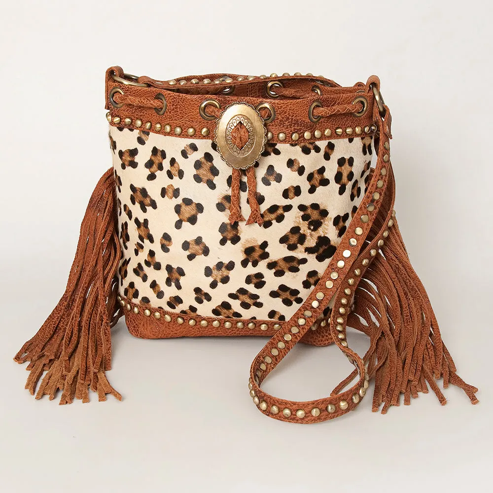 American Darling Bucket Hair On Genuine Leather Women Bag Western Handbag Purse