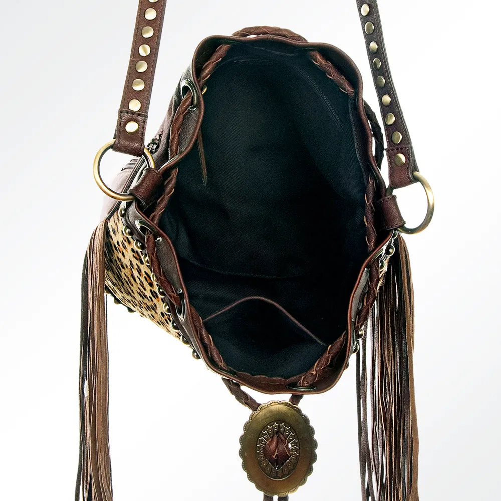 American Darling Bucket Hair On Genuine Leather Women Bag Western Handbag Purse
