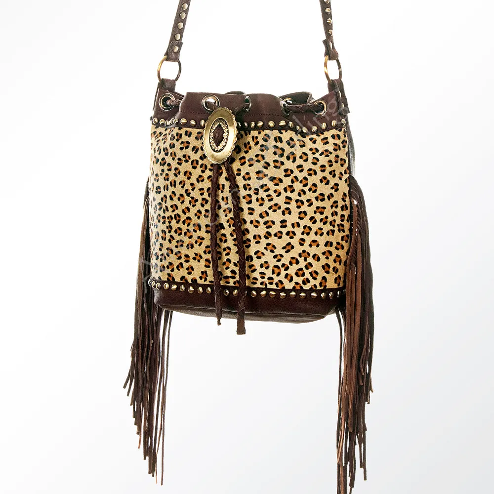 American Darling Bucket Hair On Genuine Leather Women Bag Western Handbag Purse