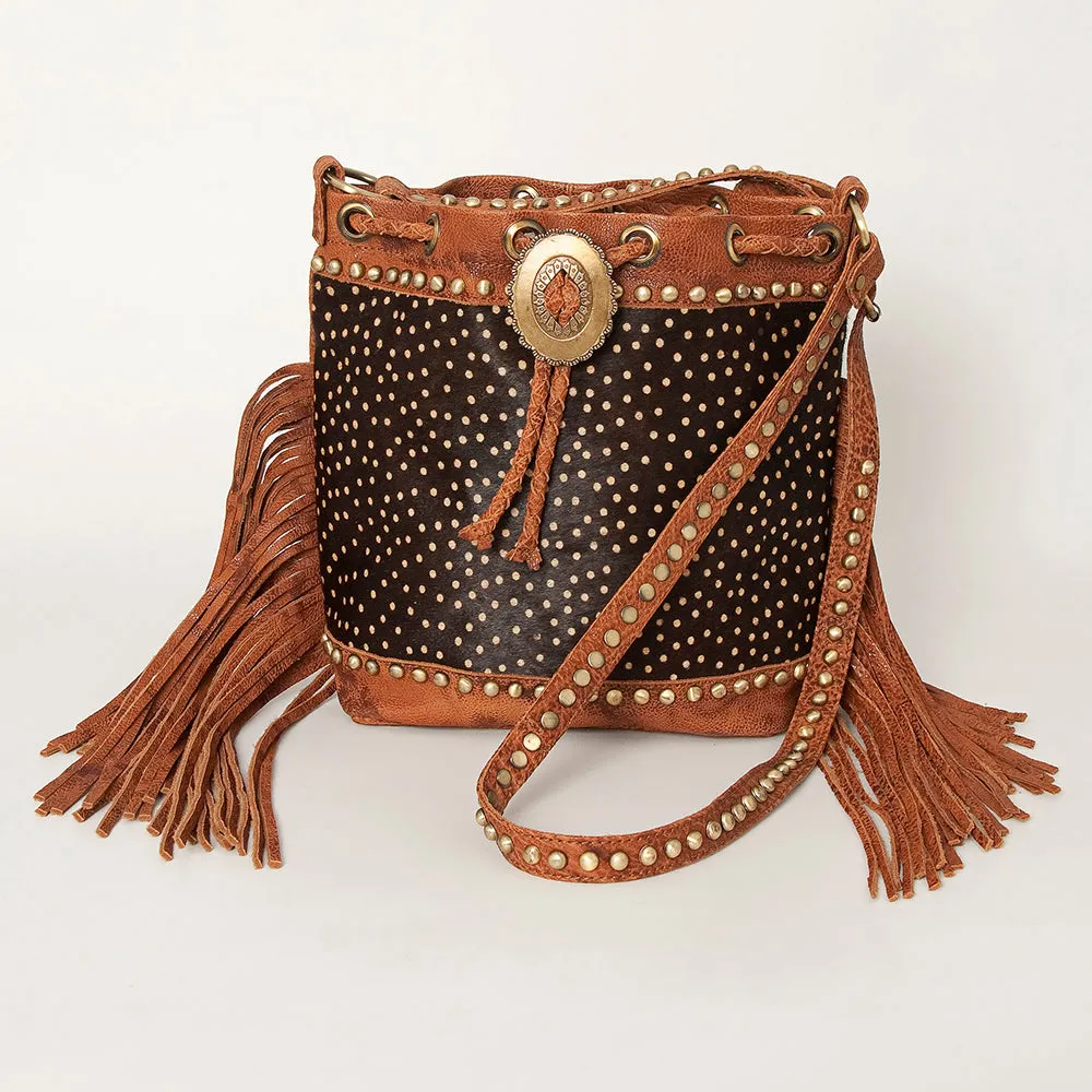 American Darling Bucket Hair On Genuine Leather Women Bag Western Handbag Purse